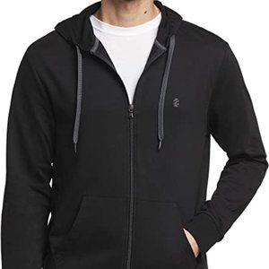 NWT IZOD Men's Nauset Light Full Zip Black Hoodie Sweatshirt